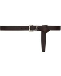 Saint Laurent - Cassandre Logo Plaque Belt - Lyst