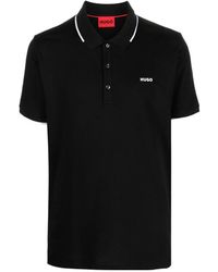 BOSS - Hugo Contrast Trim Logo Polo Shirt - Lyst
