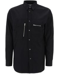 Comme des Garçons - Comme Des Garçons Shirt Zip Detailed Buttoned Shirt - Lyst