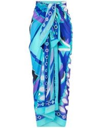 PUCCI - Printed Cotton-Voile Pareo - Lyst