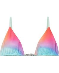 CASABLANCA - Sea Triangle Bikini Top - Lyst