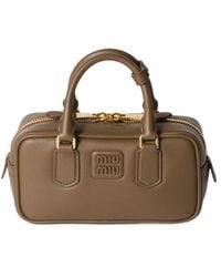 Miu Miu - Logo-Embossed Small Tote Bag - Lyst
