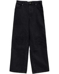 Loewe - Anagram Baggy Wide Leg Jeans - Lyst