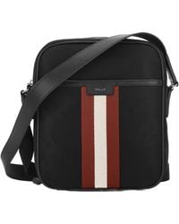 Bally - Logo Printed Striped Messenger Bag - Lyst