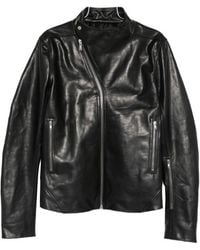 Rick Owens - Release Asymmetric-Zip Leather Jacket - Lyst
