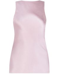 Nina Ricci - Draped Satin Halterneck Blouse - Lyst