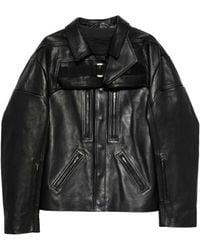 Rick Owens - Long Sleeve Leather Jacket - Lyst