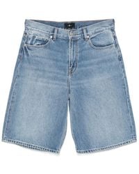 7 For All Mankind - Wide Leg Denim Shorts - Lyst