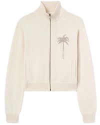 Palm Angels - Palm Tree Knitted Track Top - Lyst