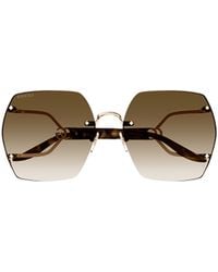Gucci - Eyewear Geometric Frame Sunglasses - Lyst