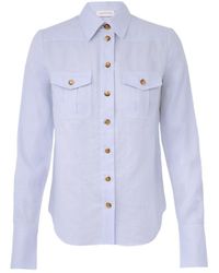 Zimmermann - Long-Sleeved Collared Shirt - Lyst