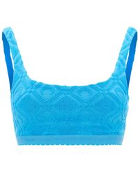Marine Serre - Moon Sponge Jacquard Bra Top - Lyst