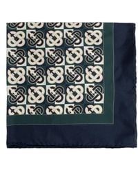 CASABLANCA - Monogram-Print Silk Scarf - Lyst