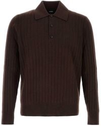 Amiri - Soft Ribbed Knit Polo Shirt - Lyst