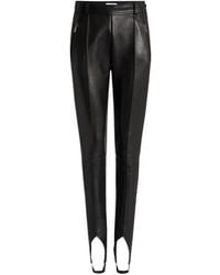 Balmain - Lambskin Trousers With Stirrup - Lyst
