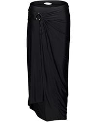 Rabanne - Rabanne Jupe Draped Maxi Skirt - Lyst
