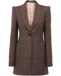 Chloé - Chlo Checked Single-Breasted Tailored Jacket - Lyst