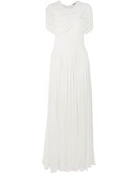 Jonathan Simkhai - Nancie Draped Pleated Maxi Dress - Lyst