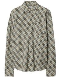 Burberry - Long Sleeved Check Detailed Shirt - Lyst