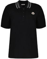 Moncler - Logo Patch Short-Sleeved Polo Shirt - Lyst