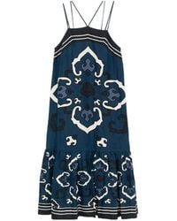 Sea - Printed Strap Midi Dress - Lyst