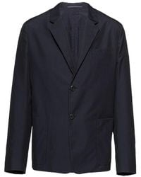Prada - Single Breasted Tailored Blazer - Lyst
