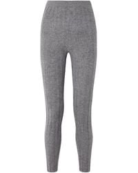 The Elder Statesman - Ribbed Cashmere Leggings - Lyst