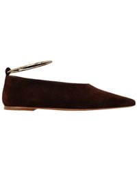 Jil Sander - Pointed-Toe Ring Ballerina Shoes - Lyst