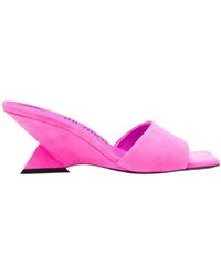 The Attico - The Cheope Square Toe Slip-On Mules - Lyst