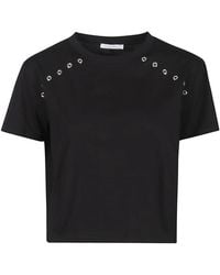Patrizia Pepe - Eyelet-Embellishment T-Shirt - Lyst