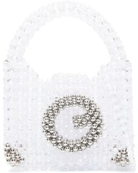 Germanier - Beaded Pearl Clutch Bag - Lyst
