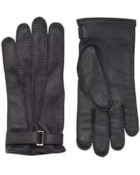 ZEGNA - Logo-Embossed Leather Gloves - Lyst