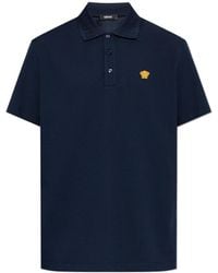 Versace - Medusa-Patch Short-Sleeved Polo Shirt - Lyst