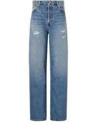 ÉTERNE - Saint Boyfriend Distressed Mid-Rise Straight-Leg Jeans - Lyst