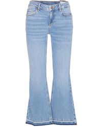 Liu Jo - Logo Patch Flared Jeans - Lyst