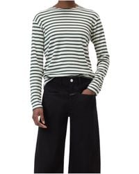 Closed - Striped Long Sleeve T-Shirt - Lyst