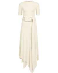 Alaïa - Belted Jersey Dress - Lyst