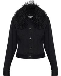 Alaïa - Alaïa Faux-Fur Collar Buottned Jacket - Lyst