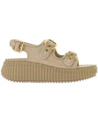 Chloé - Chloé Nama Platform Sandals - Lyst