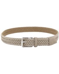 Tod's - Logo Engraved Detailed Woven Belt - Lyst