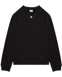 Courreges - Logo-Appliqué Cotton Sweatshirt - Lyst