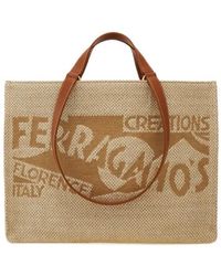 Ferragamo - Tote Bag With Logo (L) - Lyst