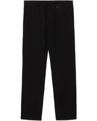 Burberry - Button Detailed Straight Leg Trousers - Lyst