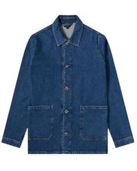 A.P.C. - Long-Sleeve Denim Jacket - Lyst