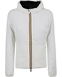 K-Way - Logo Patch Hooded Reversible Jacket - Lyst