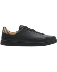 Burberry - Apos;S Set Leather & Check Low-Top Sneakers - Lyst