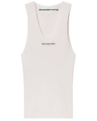 Alexander Wang - Jacquard Logo Racer Tank Top - Lyst