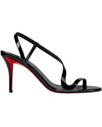 Christian Louboutin - 80Mm Rosa Z Slingback Leather Sandals - Lyst