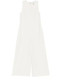 Calvin Klein - V-Neck Sleeveless Jumpsuit - Lyst