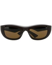 Bottega Veneta - Eyewear Rectangle Frame Sunglasses - Lyst